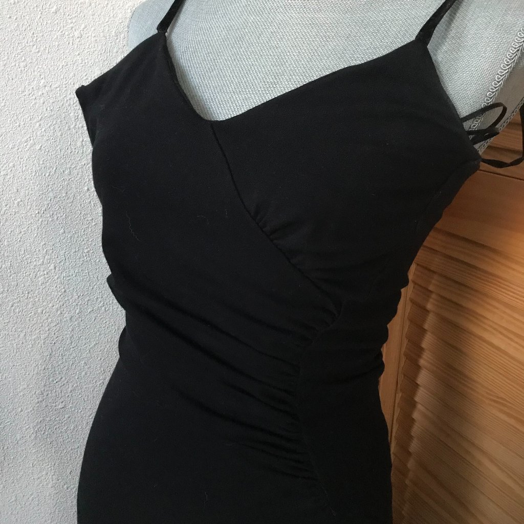 Mango Spaghetti Strap Side Zip Little Black Tress